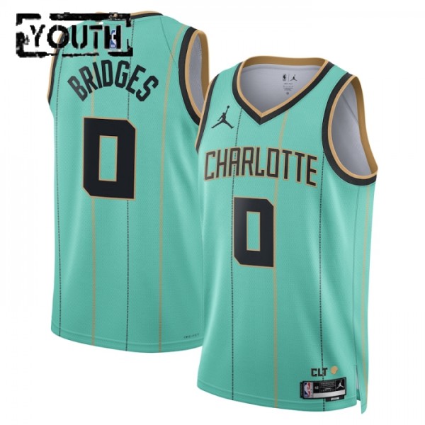 Charlotte Hornets Trikot Miles Bridges Jordan 2024-25 City Edition Teal Swingman - Kinder